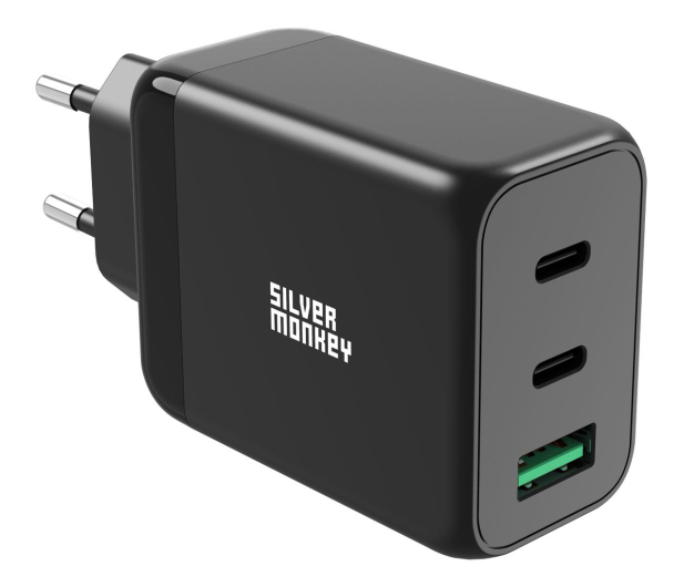 SILVER MONKEY GaN 65W USB-C PD USB 3.0 QC B - 1097680 - zdjęcie 3